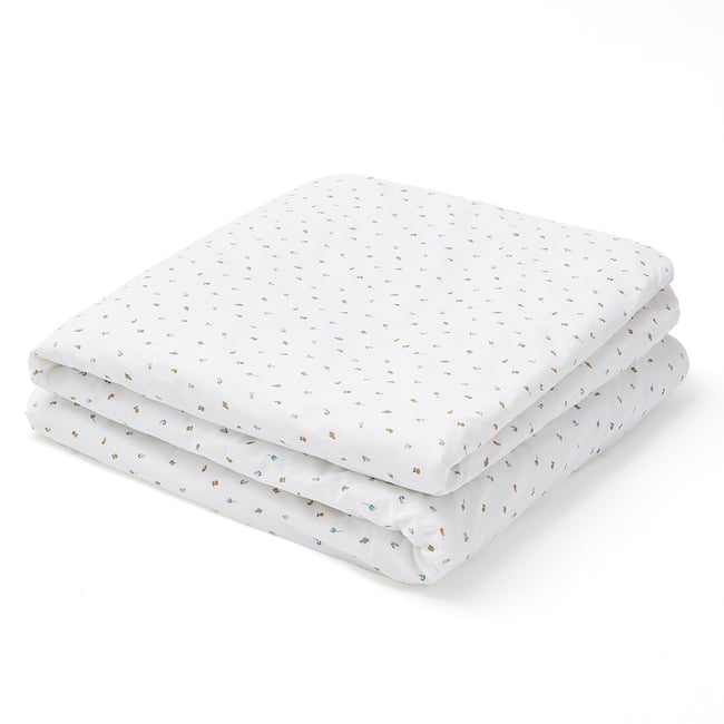 Housse de couette enfant coton bio PLEIN AIR multicolore <span itemprop=