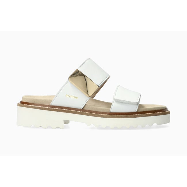 Sandales en cuir VONNY blanc pur 5147 <span itemprop=