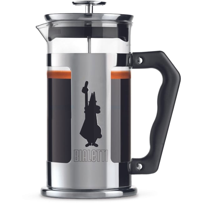 Cafetière À Piston Preziosa inox/noir <span itemprop=