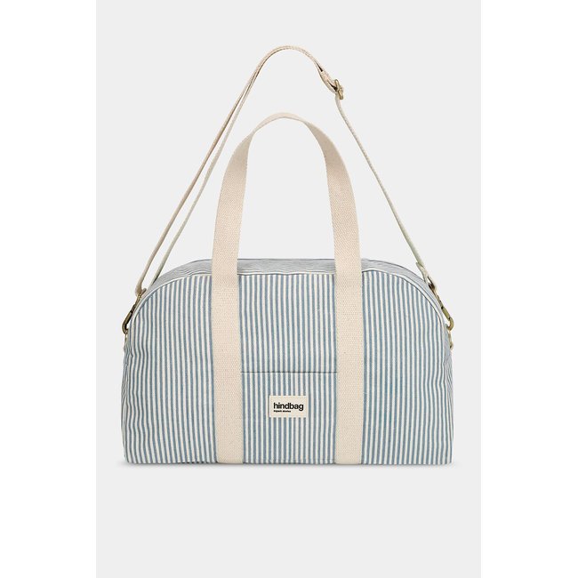 Borsa bowling a righe, CHARLIE rigato blu HINDBAG