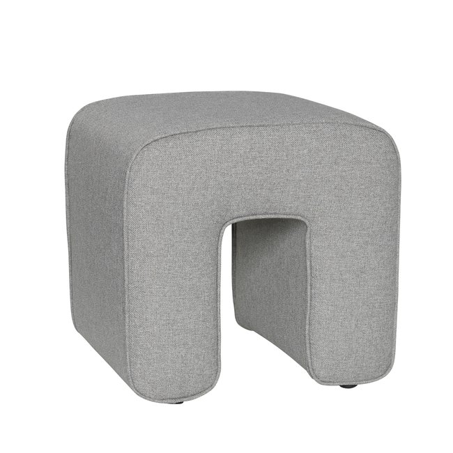 Pouf en polyester SCULPTURE Couleur gris <span itemprop=
