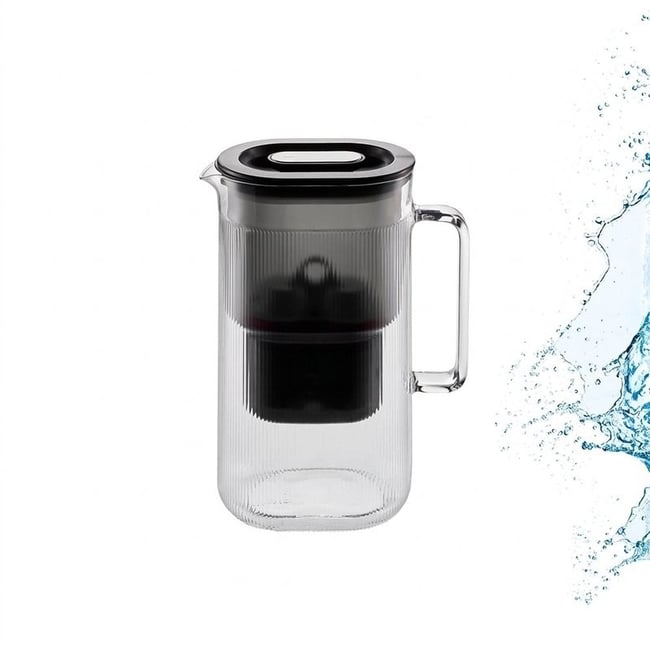 Carafe filtrante avec cartouche filtrante PURALIS noir/argent/transparent <span itemprop=