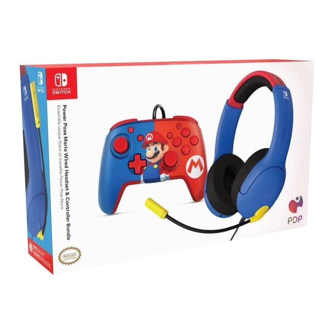 Manette + Accessoire Switch Manette et Casque filaire Mario - PDP