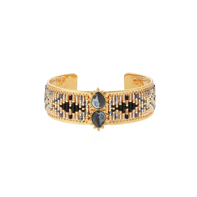Bracelet jonc avec perles tissées FRISCO - HIPANEMA
