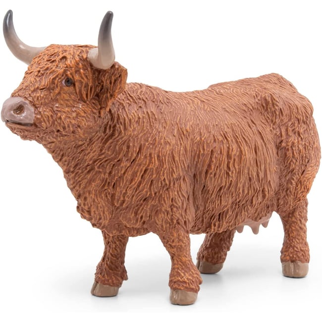 Figurine Vache Highland marron <span itemprop=