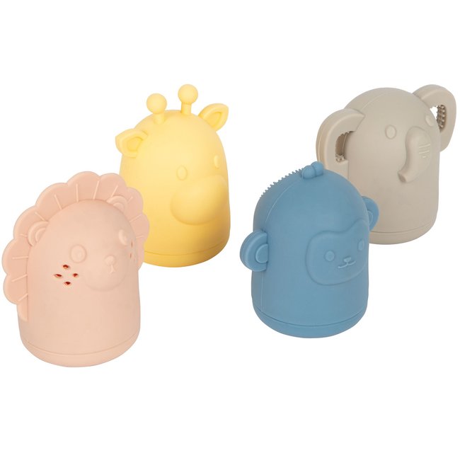 Jouets de bain en silicone blanc <span itemprop=