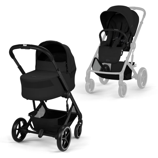 Poussette duo tout terrain Balios S Lux 4 avec nacelle S Lux noir moon black <span itemprop=