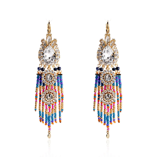 Boucles d'oreilles pendantes avec perles LUANDA - HIPANEMA