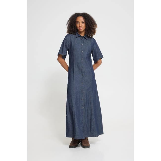 Robe en jean bleu denim authentic blue <span itemprop=