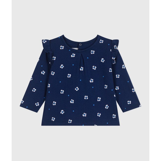 Long Sleeve Blouse, navy blue, PETIT BATEAU