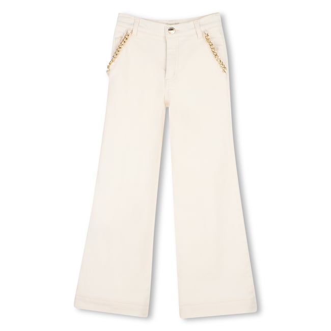Pantalon en drill riz <span itemprop=