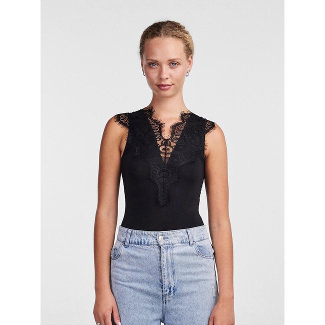 Body, col v, dentelle buste noir <span itemprop=