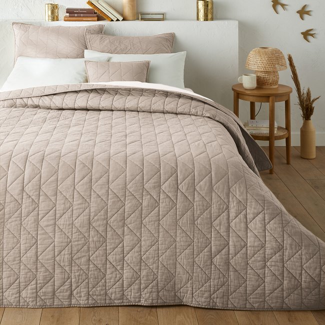 Copriletto trapuntato cotone Zig Zag Scenario - LA REDOUTE INTERIEURS
