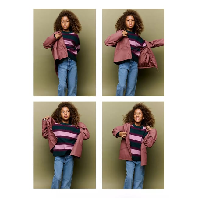 Veste enduite avec capuche rose <span itemprop=