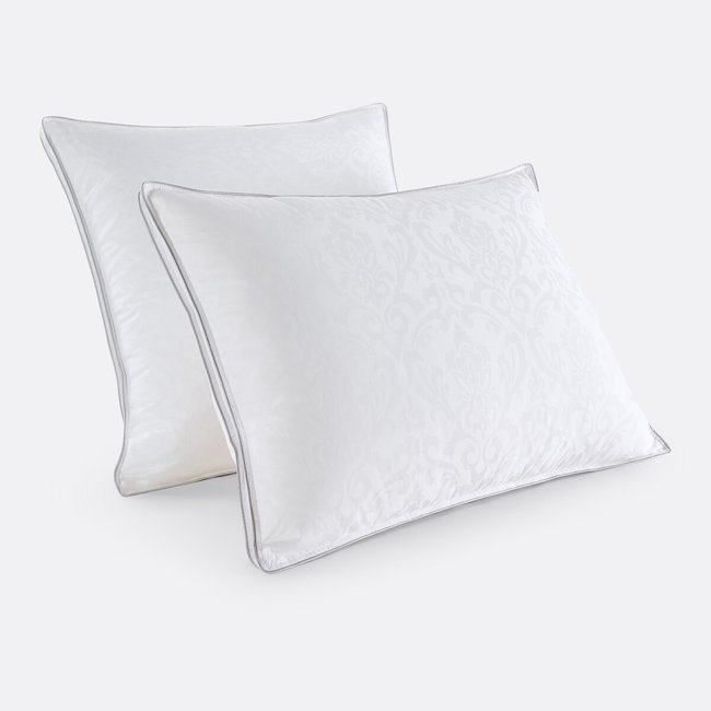 Oreiller moelleux 90% duvet premium anti-acarien blanc <span itemprop=