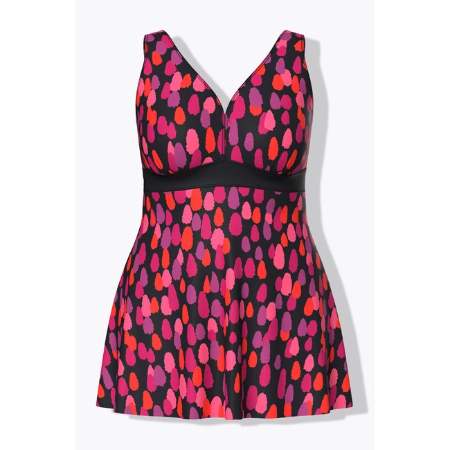 Robe de bain à pois orchidée <span itemprop=