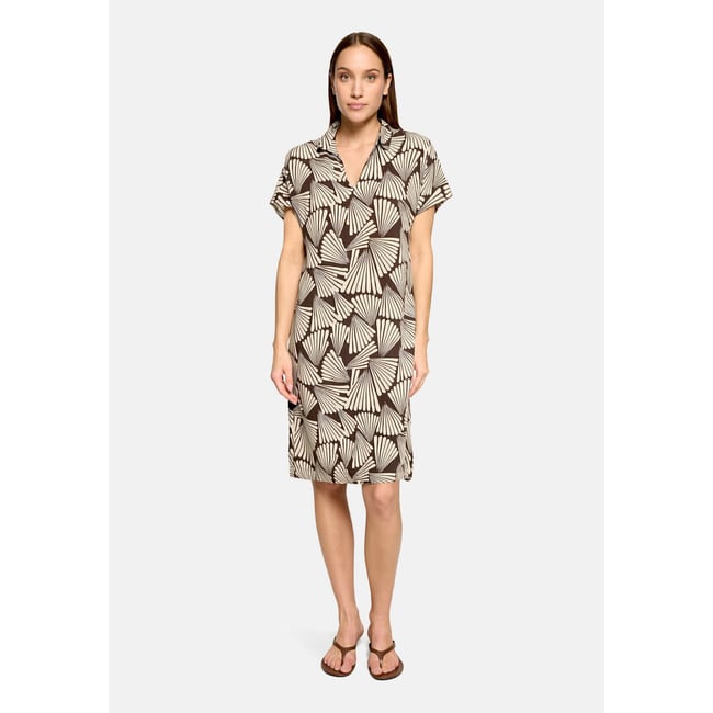 Robe d'été sans manches marron/beige <span itemprop=