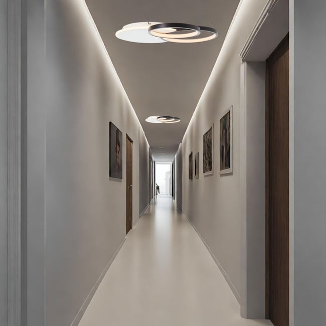 Plafonnier    DAVINSON Couleur noir <span itemprop=