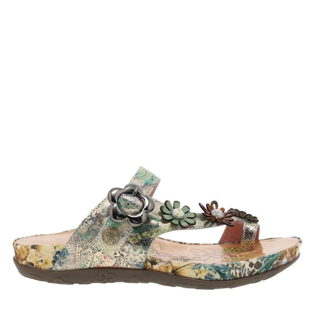 Mules en cuir beiges à semelle plat avec un soufflets élastiqués beige <span itemprop=