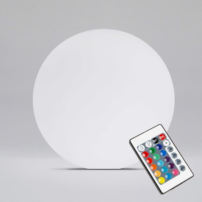 Boule lumineuse LED, 16 teintes (Ø40 cm) Couleur blanc <span itemprop=