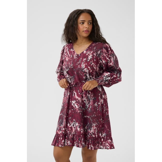 Robe rouge noir red/black abstract graphic <span itemprop=