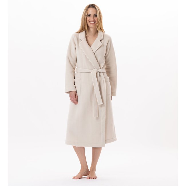 Peignoir en polaire ESSENTIEL 865 beige <span itemprop=
