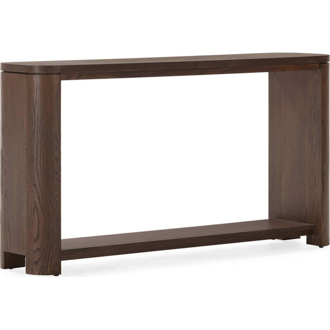Console en chêne au design épuré Couleur brun <span itemprop=