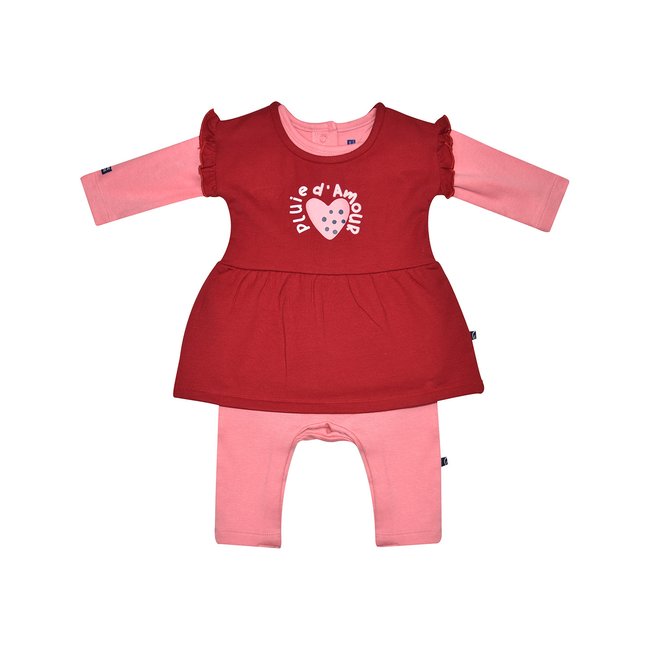 Body long robe josepha maille naissance rouge <span itemprop=