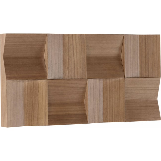 Sculpture murale en bois géométrique Couleur naturel <span itemprop=