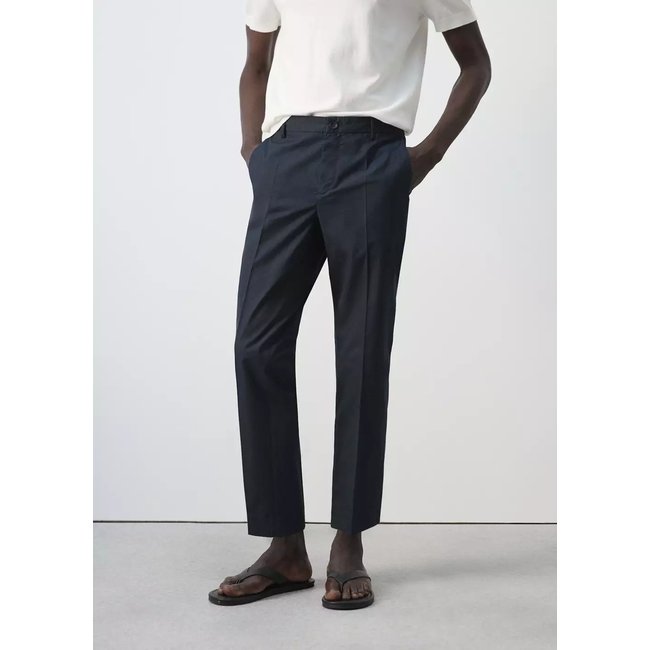 Pantalon slim fit cropped coton mélangé - MANGO MAN