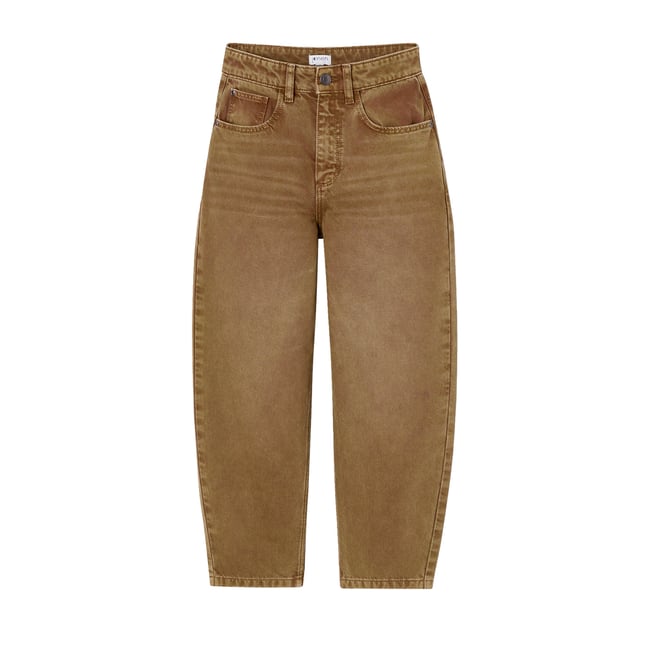 Pantalon balloon noisette <span itemprop=