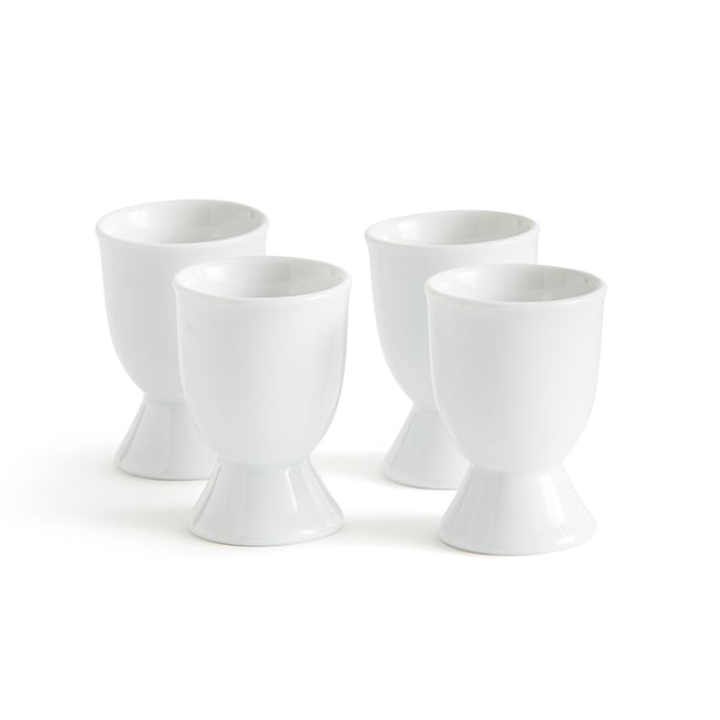 Coquetiers En Porcelaine Empilables - Lot De 2, Gris, Design Moderne, Lavables Au Lave-vaisselle - 13