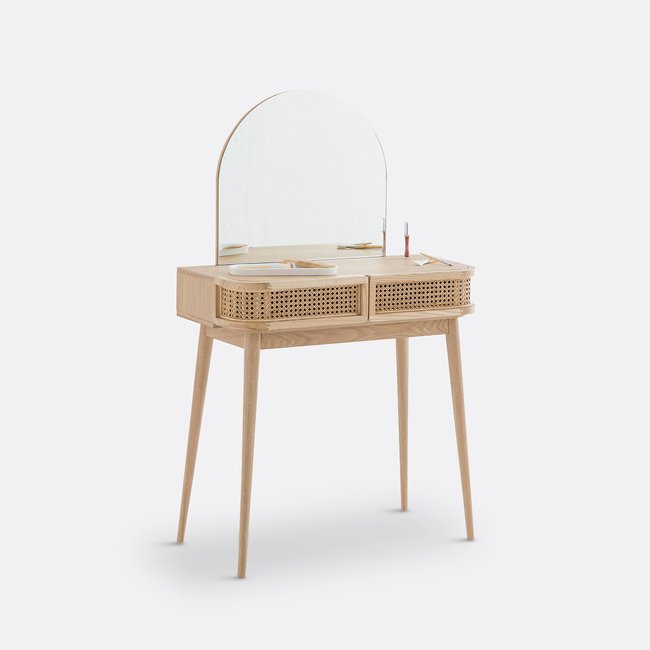 Laora 2-Drawer Rattan Dressing Table, natural, LA REDOUTE INTERIEURS