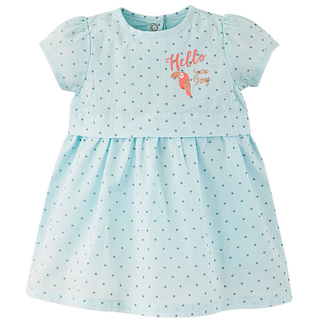 Robe voile plumetis bleu <span itemprop=