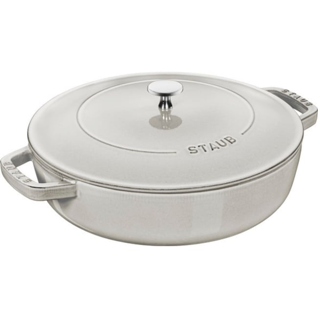 Sauteuse Chistera, 28 cm blanc <span itemprop=