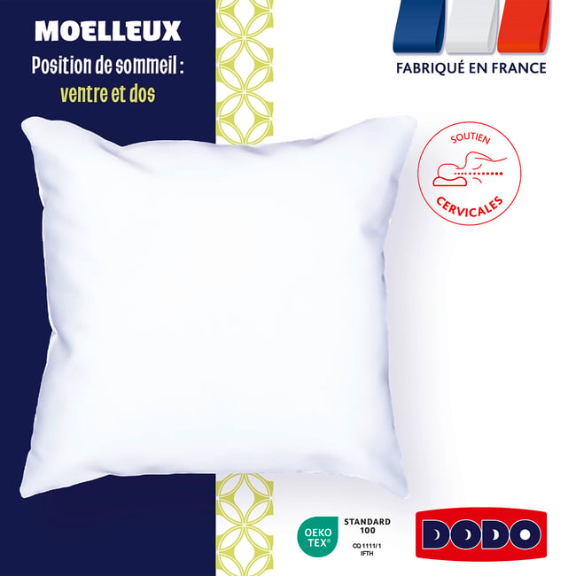 Oreiller Hybride Suprelle Memory  Couleur blanc <span itemprop=