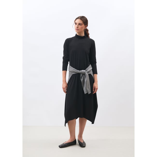 Robe longue asymétrique en jersey - HUMILITY