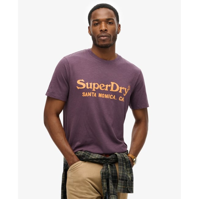 T-shirt classique à logo Venue violet suie flammé <span itemprop=