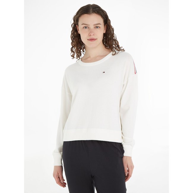 Sudadera de manga larga Global Stripe blanco <span itemprop=