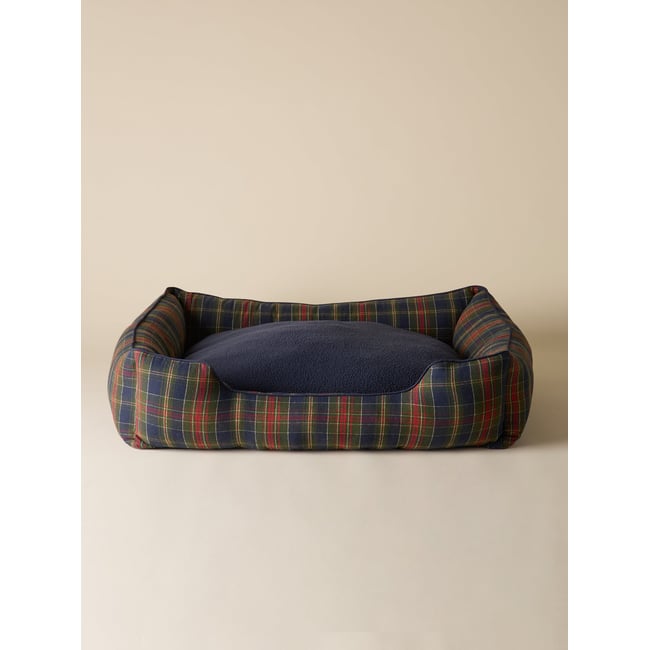 Panier pour chien grande taille - Collection Fine Truffe carreaux ecossais vert <span itemprop=