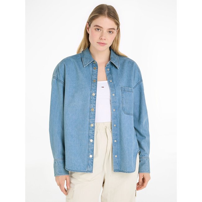 Jeanshemd mit Brusttasche medium blue <span itemprop=