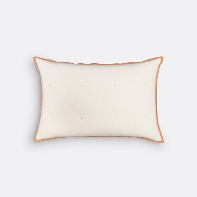 Fodera per cuscino sherpa e cotone lavato XXL Walls ecru/caffè latte LA REDOUTE INTERIEURS