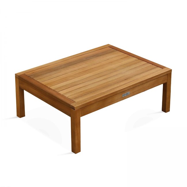 Table basse de jardin 80 x 60 cm en bois, MAUPITI bois <span itemprop=