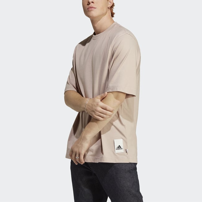T-shirt uni classique Lounge rose pale <span itemprop=