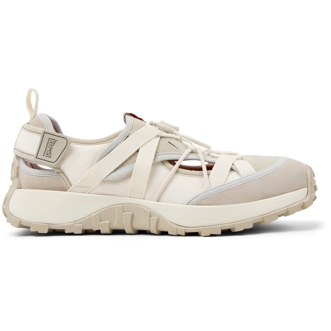 Baskets Drift Trail Cuir beige blanc <span itemprop=