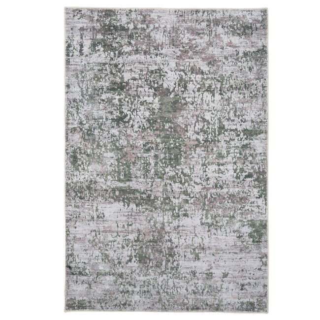 Tapis traditonnel, effet délavé, lavable KALE Couleur argent <span itemprop=