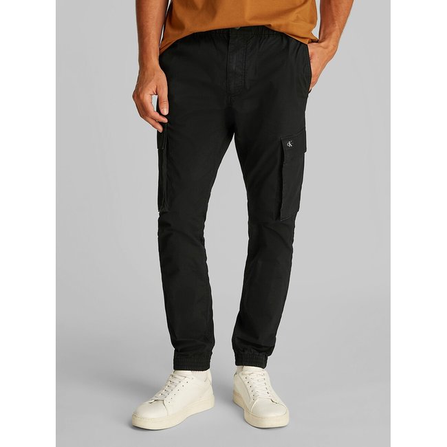 Calças skinny cargo preto <span itemprop=