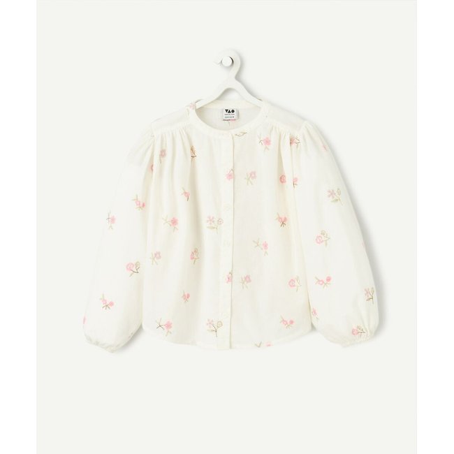 Camicia a maniche lunghe ecru fantasia TAPE A L'OEIL