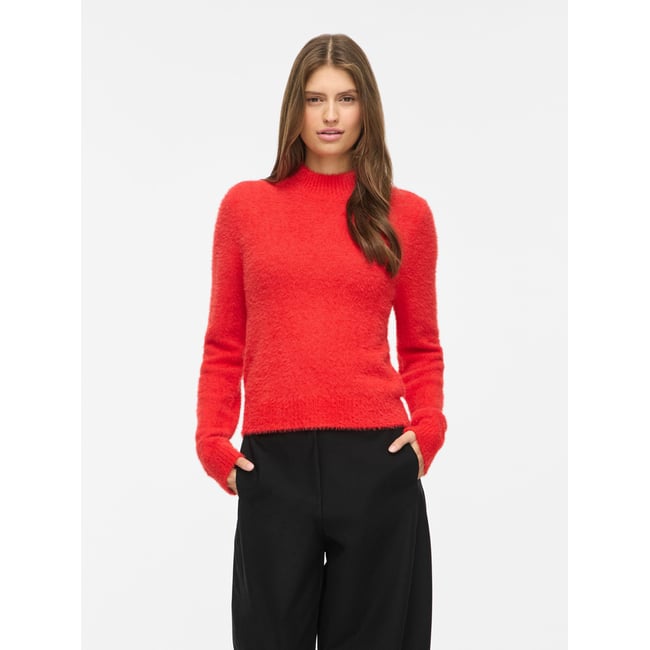 Pull En Maille rouge - flame scarlet1 <span itemprop=