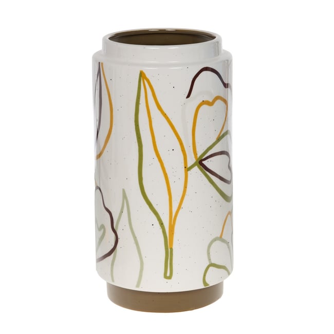 Vase Zen en céramique H26 Couleur crème / ivoire <span itemprop=